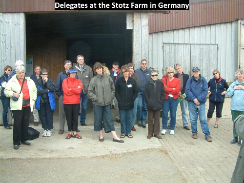 Delegates at the Stotz Farm in Germany
