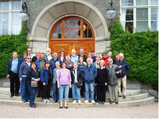 Participants in the long pre congress tour in front of NVH main building, Oslo