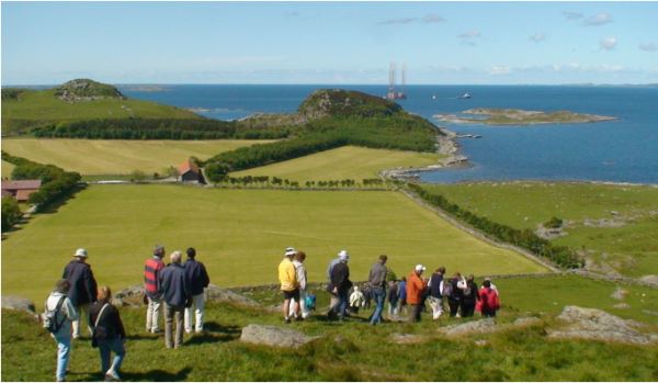 Participants in the long and short pre congress tours in cultural landscape at Rennesøy, Rogaland